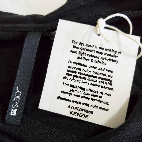 Joe's Jeans Womens Ruched Stretch Linen Jersey Mikaela Dress Black M NWT - Picture 6 of 8